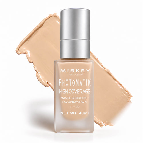 MISKEY MAKEUP PHOTOMATIK HIGH COVERAGE WATERPROOF FOUNDATION SPF 30 – Shade 01