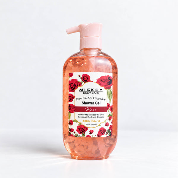 Miskey Essential Oil Fragrance Shower Gel - Rose