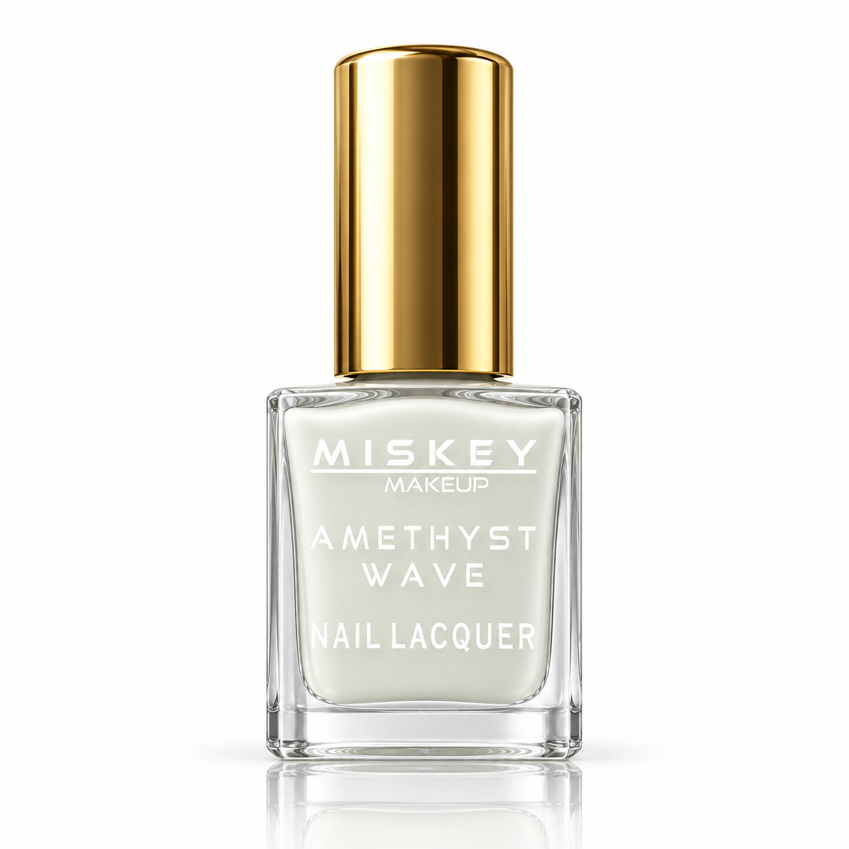 Miskey Makeup Amethyst Wave Nail Lacquer - Soft Ivory Cream / Pearlescent White