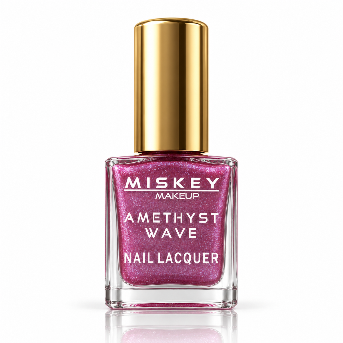 Miskey Makeup Amethyst Wave Nail Lacquer - Magenta Orchid Glitter / Sparkly Plum