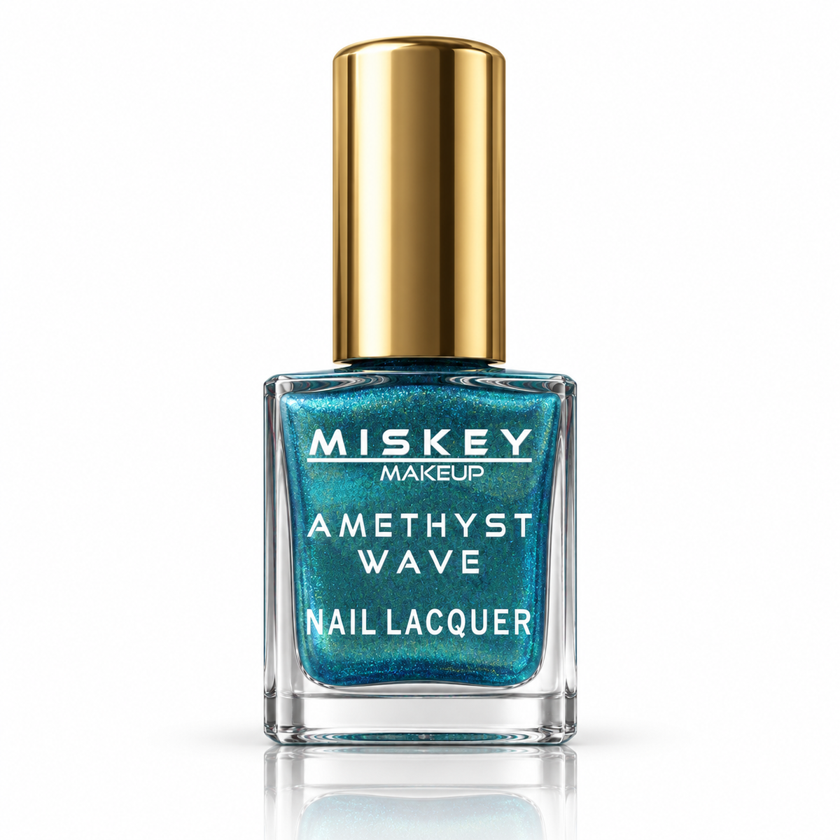 Miskey Makeup Amethyst Wave Nail Lacquer - Shimmery Ocean Teal / Metallic Turquoise