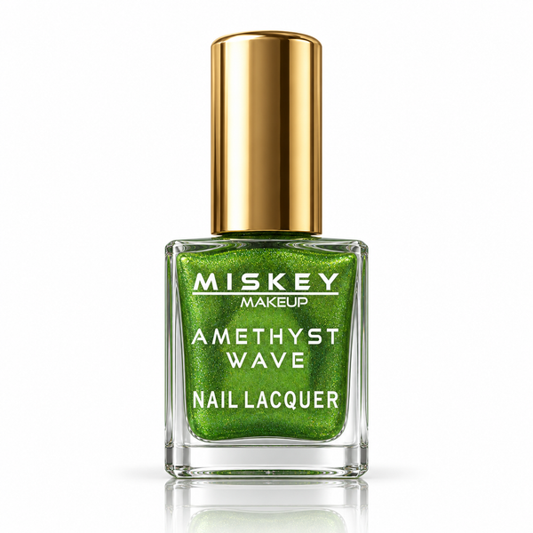 Miskey Makeup Amethyst Wave Nail Lacquer - Vibrant Lime Green Shimmer