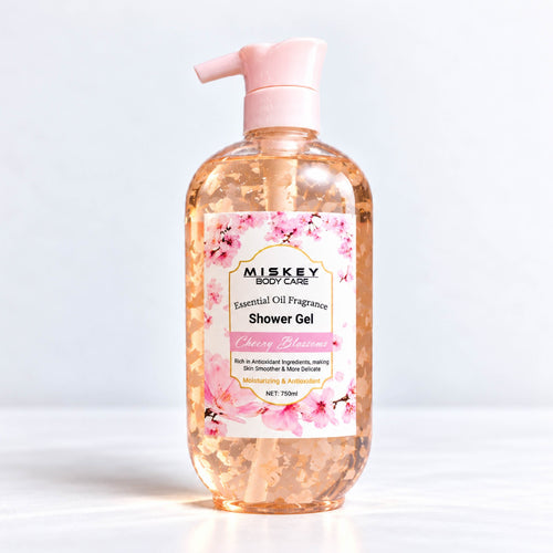 Miskey Essential Oil Fragrance Shower Gel - Cherry Blossoms