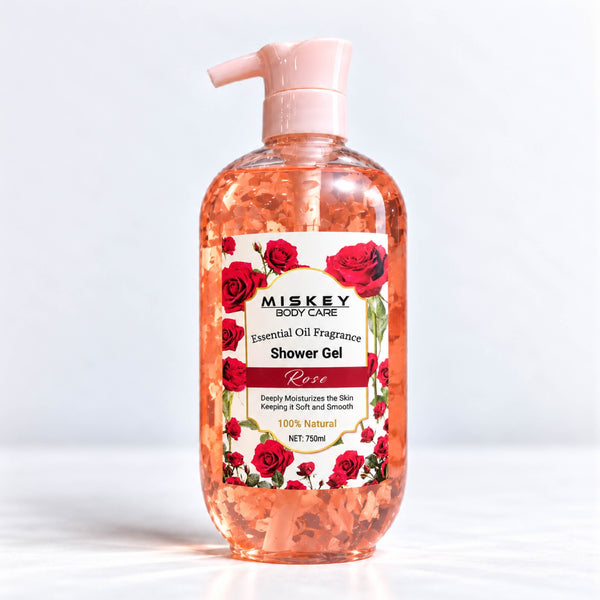 Miskey Essential Oil Fragrance Shower Gel - Rose